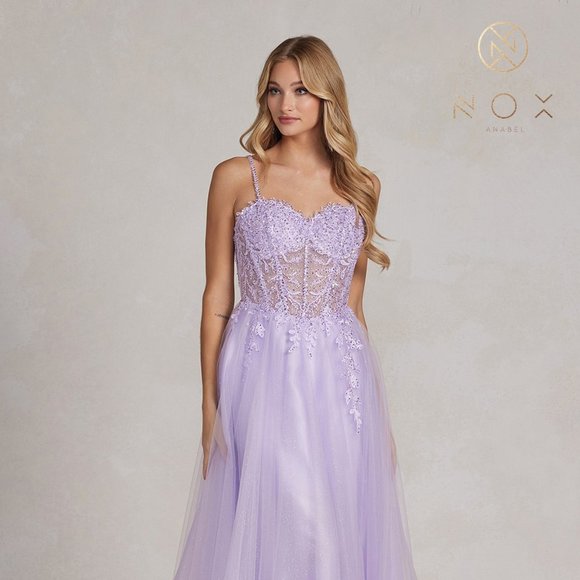 NEW LONG OFF SHOULDER A-LINE EMBROIDERED SEQUIN DRESS WITH ZIPPER BACK NX F1087